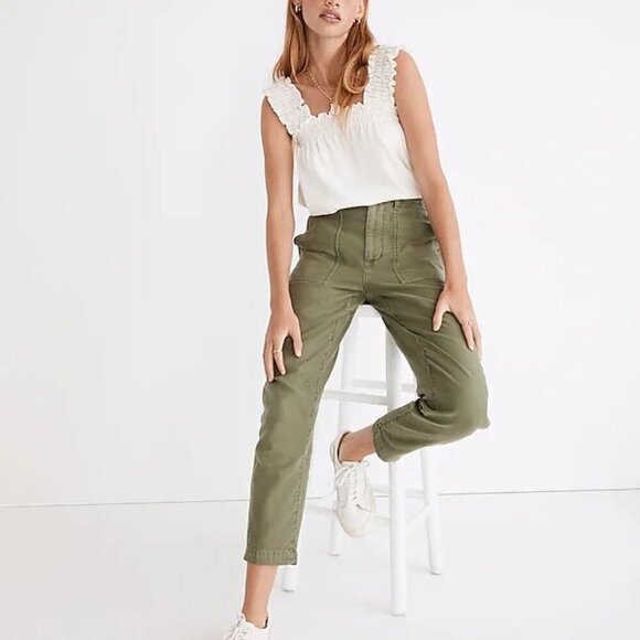 Madewell Green Griff Tapered Fatigue Cargo Pants - Picture 1 of 7